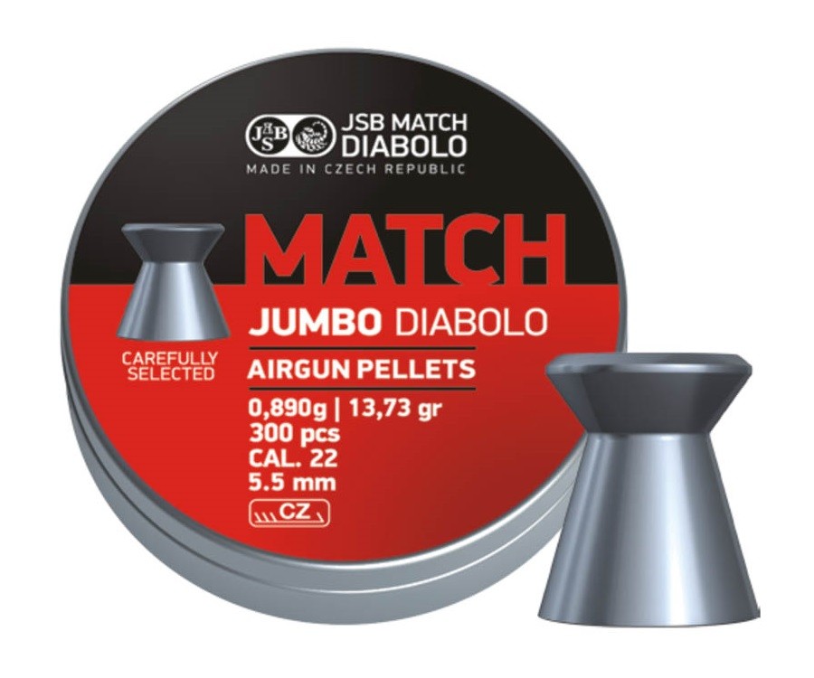 Пули JSB Exact Jumbo Match Diabolo 5,5 мм, 0,89 грамм, 300 штук