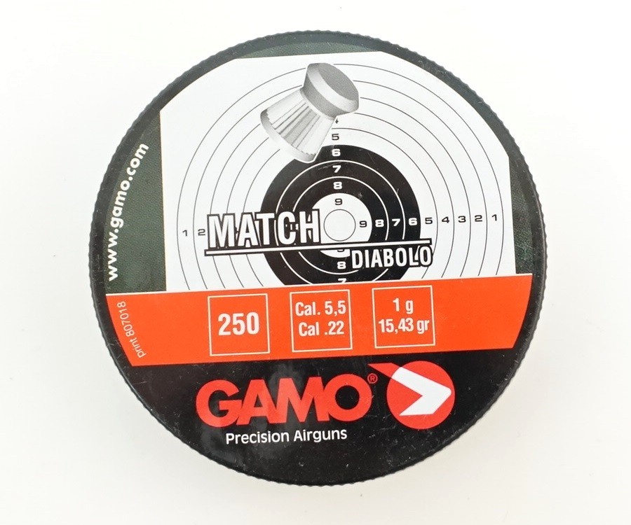 Пули Gamo Match 5,5 мм, 1,0 грамм, 250 штук