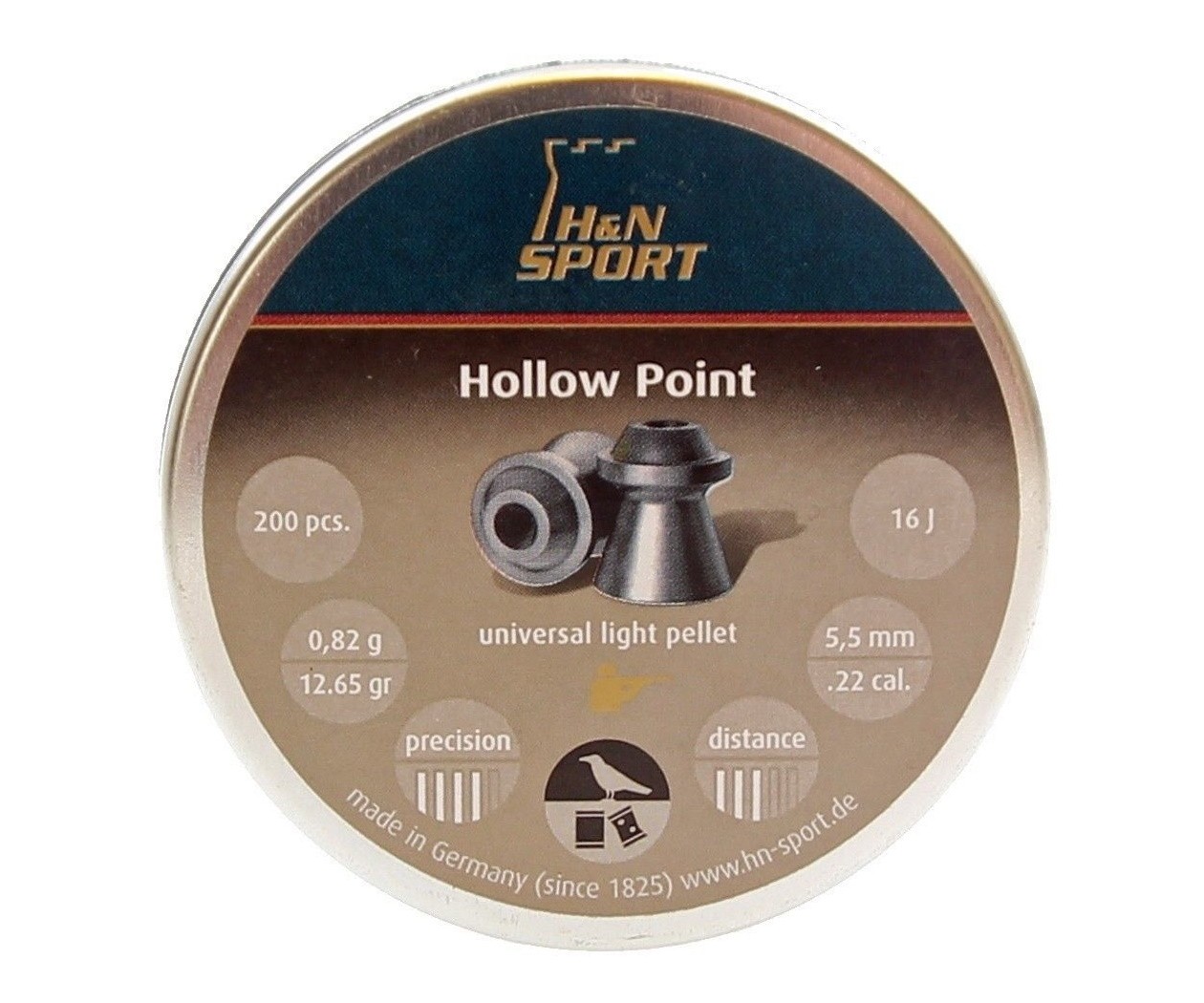 Пули H&N Hollow Point 5,5 мм, 0,82 грамм, 200 штук