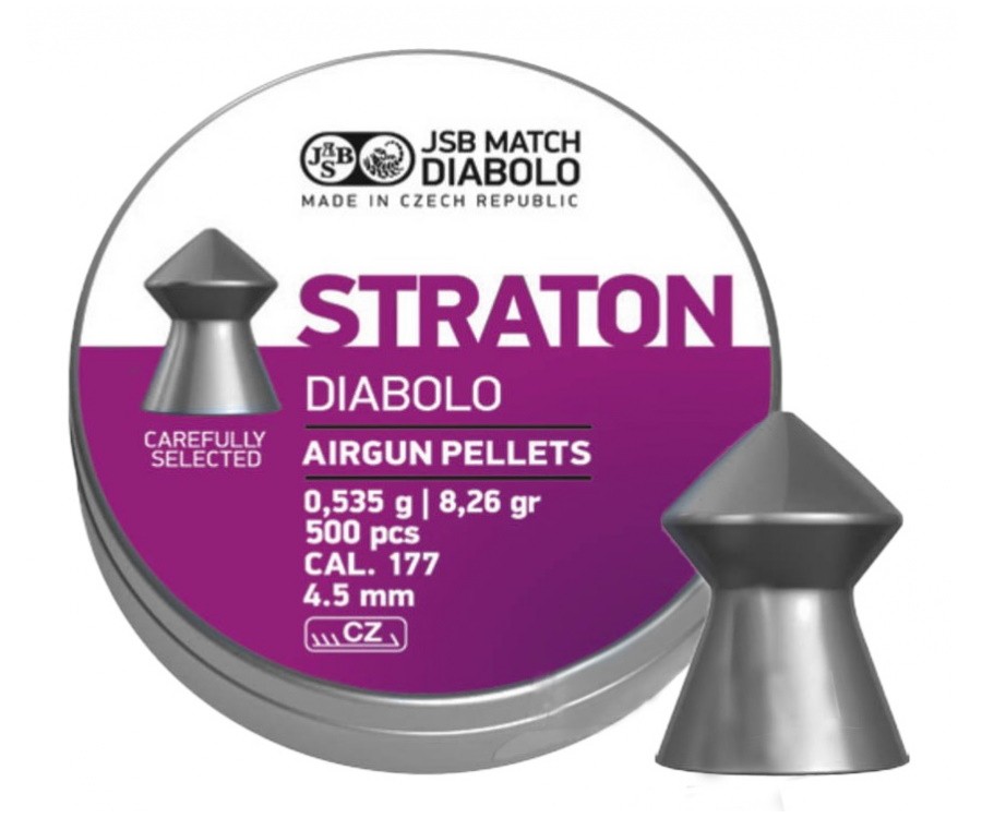 Пули JSB Straton Diabolo 4,5 мм, 0,535 грамм, 500 штук