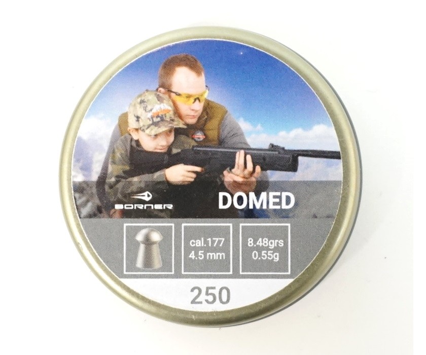 Пули Borner Domed 4,5 мм, 0,55 грамм, 250 штук