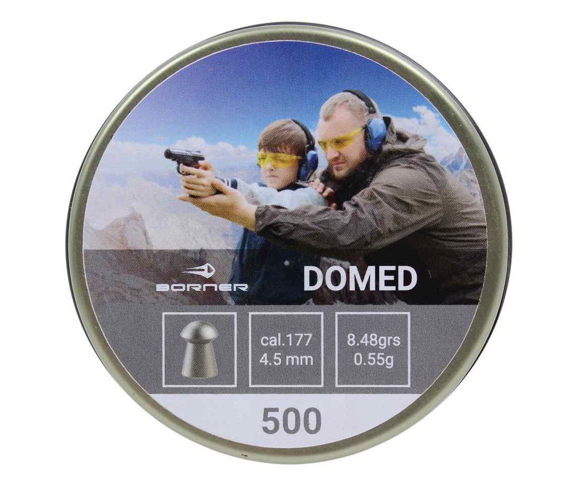 Пули Borner Domed 4,5 мм, 0,55 грамм, 500 штук